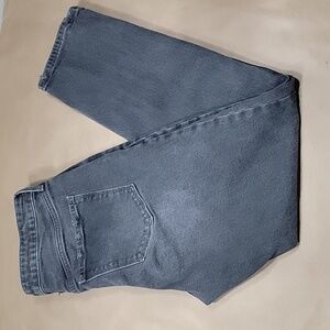 Old Navy Size 8 Washed Black / Gray Power Straight High Rise Denim Jeans